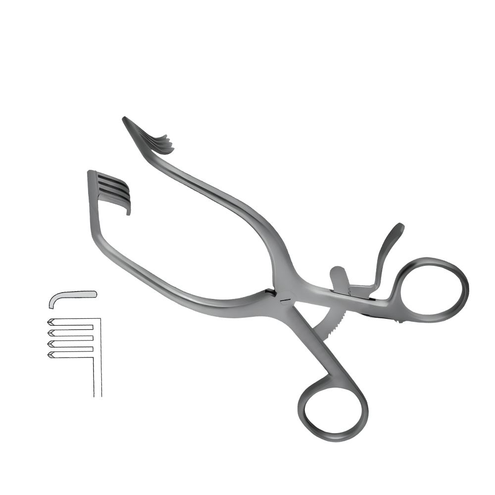 Frazier Retractor 3 1/4″ Spread 3X4 Blunt